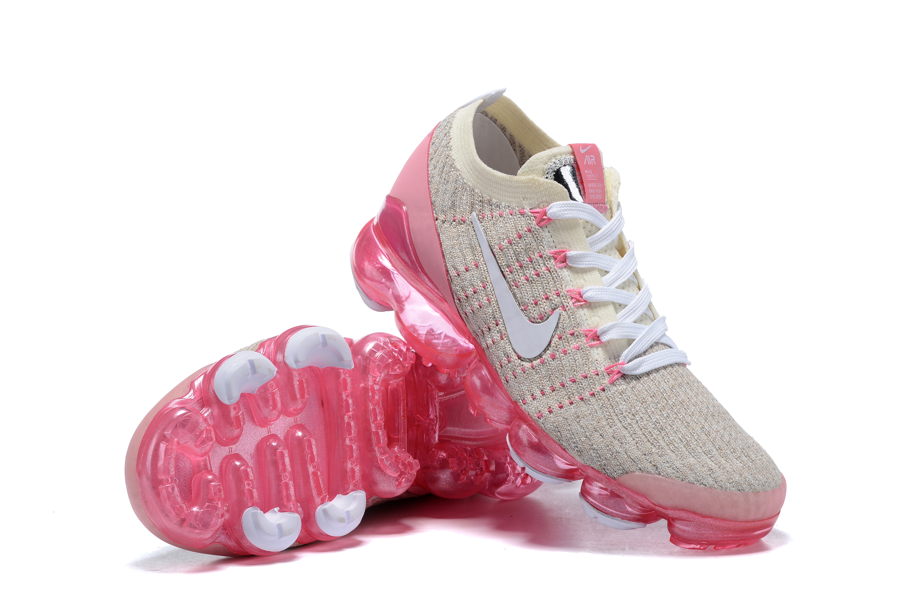 2019 Women Nike Air VaporMax Flyknit 3.0 Grey Pink Shoes
